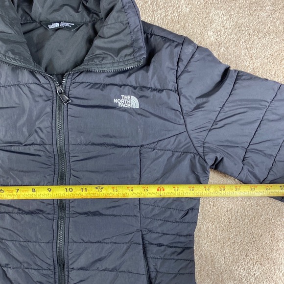 The North Face Womens Puffer Jacket Black Full Zip Insulated Warm Size M W - Picture 4 of 9